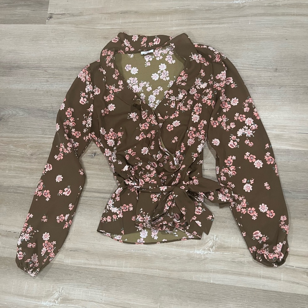 Floral Brown Women's Top